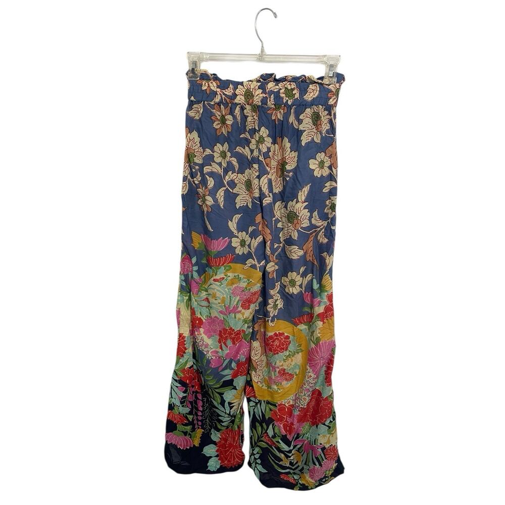 Anthropologie Leilani Floral Paperbag Wide Leg Pants Resort Wear Vacation XS - Picture 7 of 7